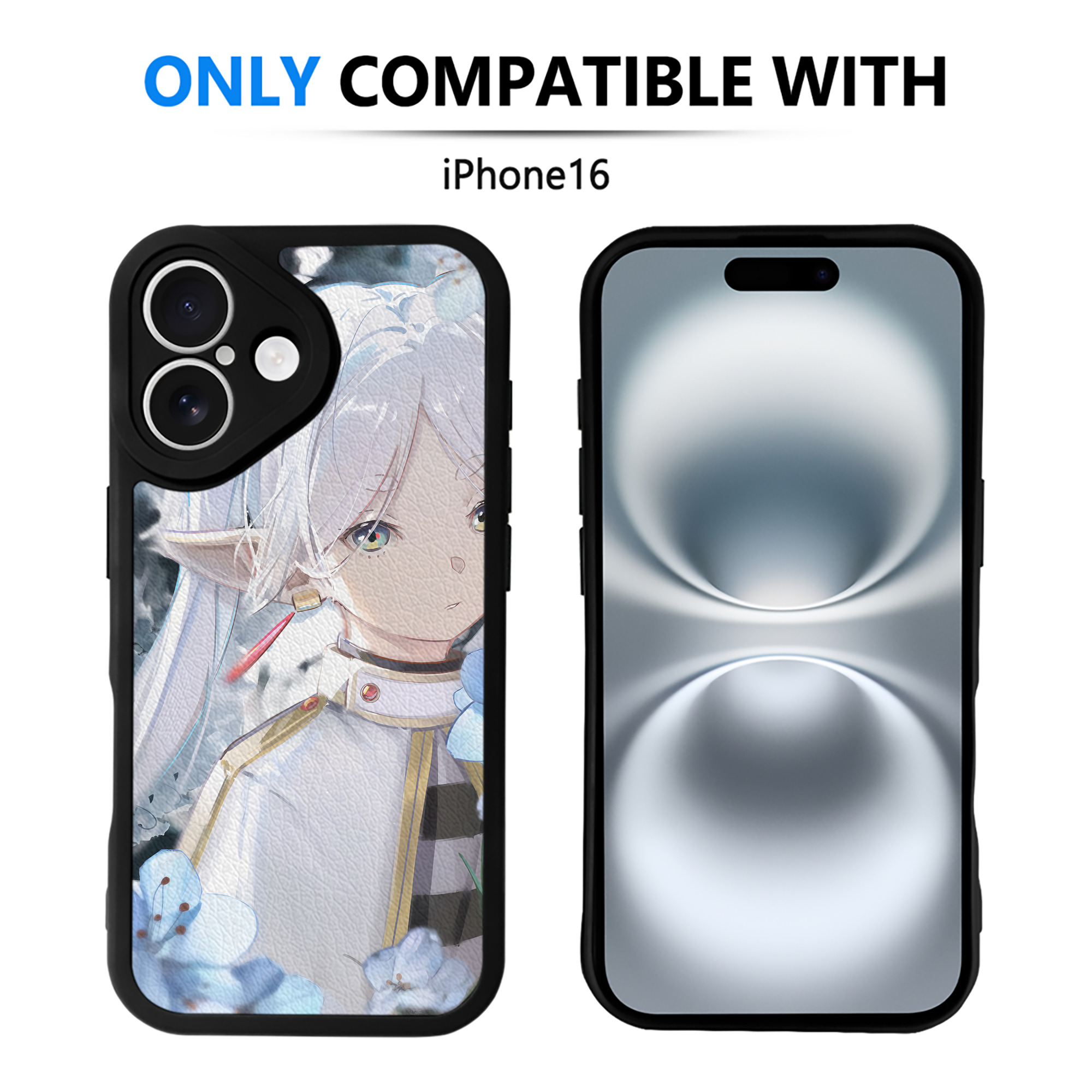 （画像用） 葬送のフリーレン Frieren 【iPhone 16シリーズ対応】シリコンスマホケース（レザー調） 材質：シリコン